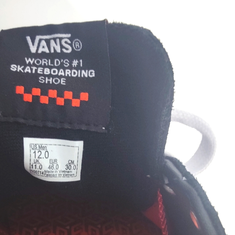 Vans Black Sci-Fi Fantasy X Sneakers with Orange Accents - Picture 8 of 8